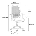 Chaise de bureau ergonomique smartworking grise maille respirante Easy G Remises