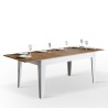 Table de cuisine extensible moderne 90x160-220cm bois blanc Cico Mix BQ Offre