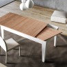 Table de cuisine extensible moderne 90x160-220cm bois blanc Cico Mix BQ Remises