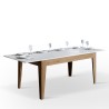 Table à manger extensible 90x160-220cm bois blanc Cico Mix QB Offre