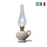 Lampe à poser lampe verre et céramique design vintage classique Pompei TA Vente