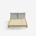 Lit double 160x200cm design moderne avec lattes et coussins Rust King 