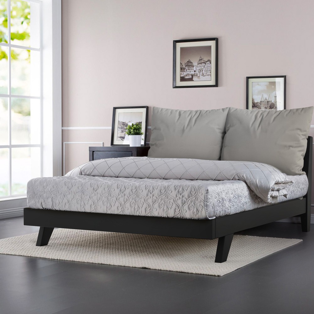 Lit double 160x200cm design moderne avec lattes et coussins Rust King