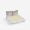 Lit double design moderne 160x190 avec sommier à lattes et coussins Rust Prix