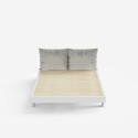 Lit double design moderne 160x190 avec sommier à lattes et coussins Rust Achat