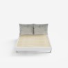 Lit double design moderne 160x190 avec sommier à lattes et coussins Rust Achat