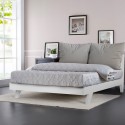 Lit double design moderne 160x190 avec sommier à lattes et coussins Rust Choix