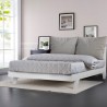 Lit double design moderne 160x190 avec sommier à lattes et coussins Rust Choix