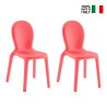 Lot de 2 Chaises en polyéthylène salle à manger bar restaurant design moderne Chloé Vente