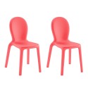 Lot de 2 Chaises en polyéthylène salle à manger bar restaurant design moderne Chloé Promotion