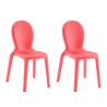 Lot de 2 Chaises en polyéthylène salle à manger bar restaurant design moderne Chloé Promotion