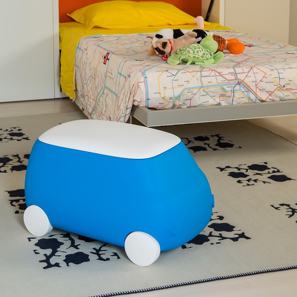 Coffre à jouets pour enfants fourgon roues en plastique Van