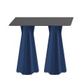 Table d'appoint haute rectangulaire 100cm pour tabourets de bar design moderne Frozen T2-H Promotion