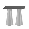 Table d'appoint haute rectangulaire 100cm pour tabourets de bar design moderne Frozen T2-H 