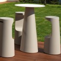 Table d'appoint haute ronde pour tabourets de bar diamètre 60cm design moderne Fura T1-H 