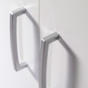 Armoire de salon polyvalente 5 compartiments design moderne en blanc KimSpace 5WS Réductions