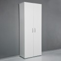 Armoire de salon polyvalente 5 compartiments design moderne en blanc KimSpace 5WS Prix