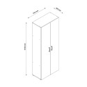 Armoire de salon polyvalente 5 compartiments design moderne en blanc KimSpace 5WS Achat
