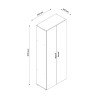 Armoire de salon polyvalente 5 compartiments design moderne en blanc KimSpace 5WS Achat