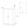 Buffet multifonction moderne 2 portes 3 compartiments Lesly 