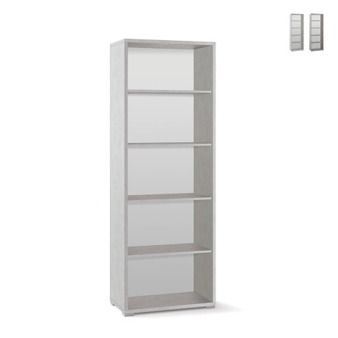 Étagère ouverte 5 cases meuble polyvalent moderne Opal Promotion