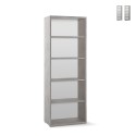 Étagère ouverte 5 cases meuble polyvalent moderne Opal Vente