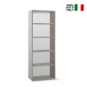 Étagère ouverte 5 cases meuble polyvalent moderne Opal Remises