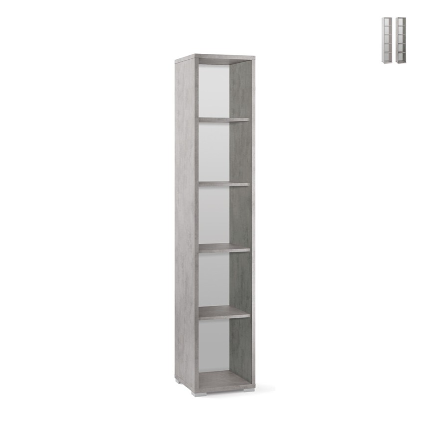 Bibliothèque colonne moderne 5 niches ouverte multiusage Hill Promotion