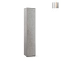 Armoire colonne mobile 5 compartiments multifonction design moderne Kara Remises