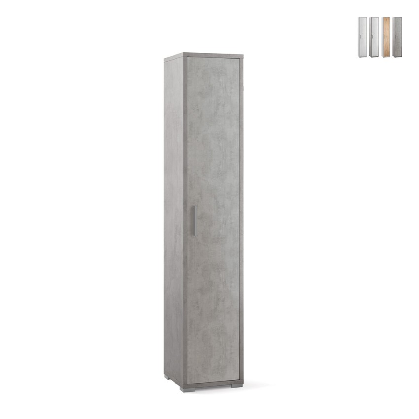 Colonne De Porte D'armoire Mobile 5 Compartiments Multifonctionnelle Design Moderne Kara