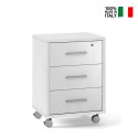 Meuble 3 tiroirs clés roulettes bureau design moderne Rot Caractéristiques