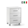 Meuble 3 tiroirs clés roulettes bureau design moderne Rot Caractéristiques
