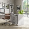 Meuble 3 tiroirs clés roulettes bureau design moderne Rot Achat