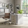Meuble 3 tiroirs clés roulettes bureau design moderne Rot 