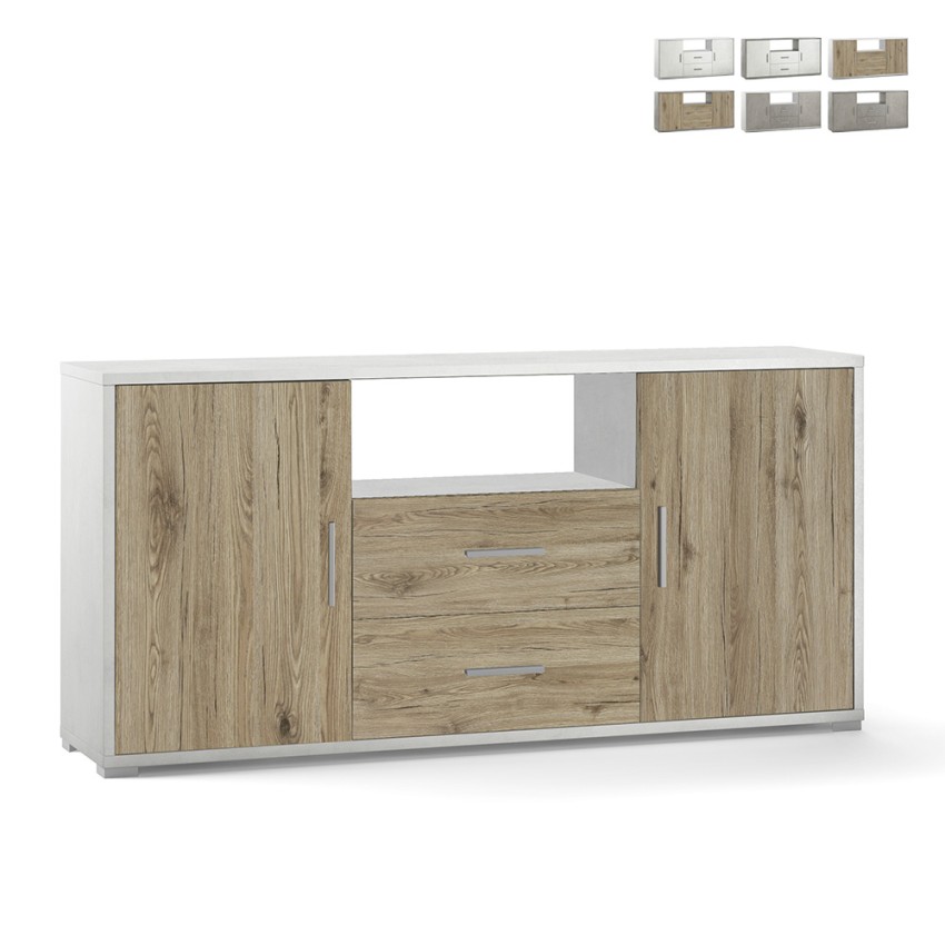 Buffet moderne Selena avec 2 portes et 2 tiroirs pour cuisine et séjour Promotion Buffet moderne Selena avec 2 portes et 2 tiroirs pour cuisine et séjour Promotion