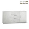 Buffet moderne 2 portes 4 tiroirs Cleore pour salon Promotion