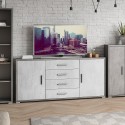 Buffet moderne 2 portes 4 tiroirs Cleore pour salon 