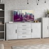 Buffet moderne 2 portes 4 tiroirs Cleore pour salon 
