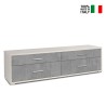 Meuble TV mobile avec commode 4 tiroirs design moderne Mila Modèle