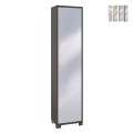Armoire colonne avec porte-miroir 4 étagères réglables Beck Promotion
