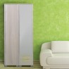 Armoire colonne avec porte-miroir 4 étagères réglables Beck Dimensions