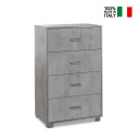 Commode bureau chambre à coucher 4 tiroirs design moderne Elita 