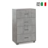 Commode bureau chambre à coucher 4 tiroirs design moderne Elita 