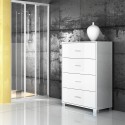 Commode bureau chambre à coucher 4 tiroirs design moderne Elita 