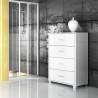 Commode bureau chambre à coucher 4 tiroirs design moderne Elita 