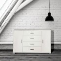 Buffet meuble TV Talia - 2 portes, 4 tiroirs 