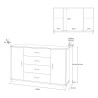 Buffet meuble TV Talia - 2 portes, 4 tiroirs 