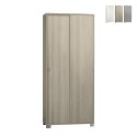 Armoire mobile polyvalente 8 étagères avec portes coulissantes Paco Promotion