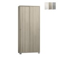 Armoire mobile polyvalente 8 étagères avec portes coulissantes Paco Promotion