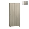 Armoire mobile polyvalente 8 étagères avec portes coulissantes Paco Promotion